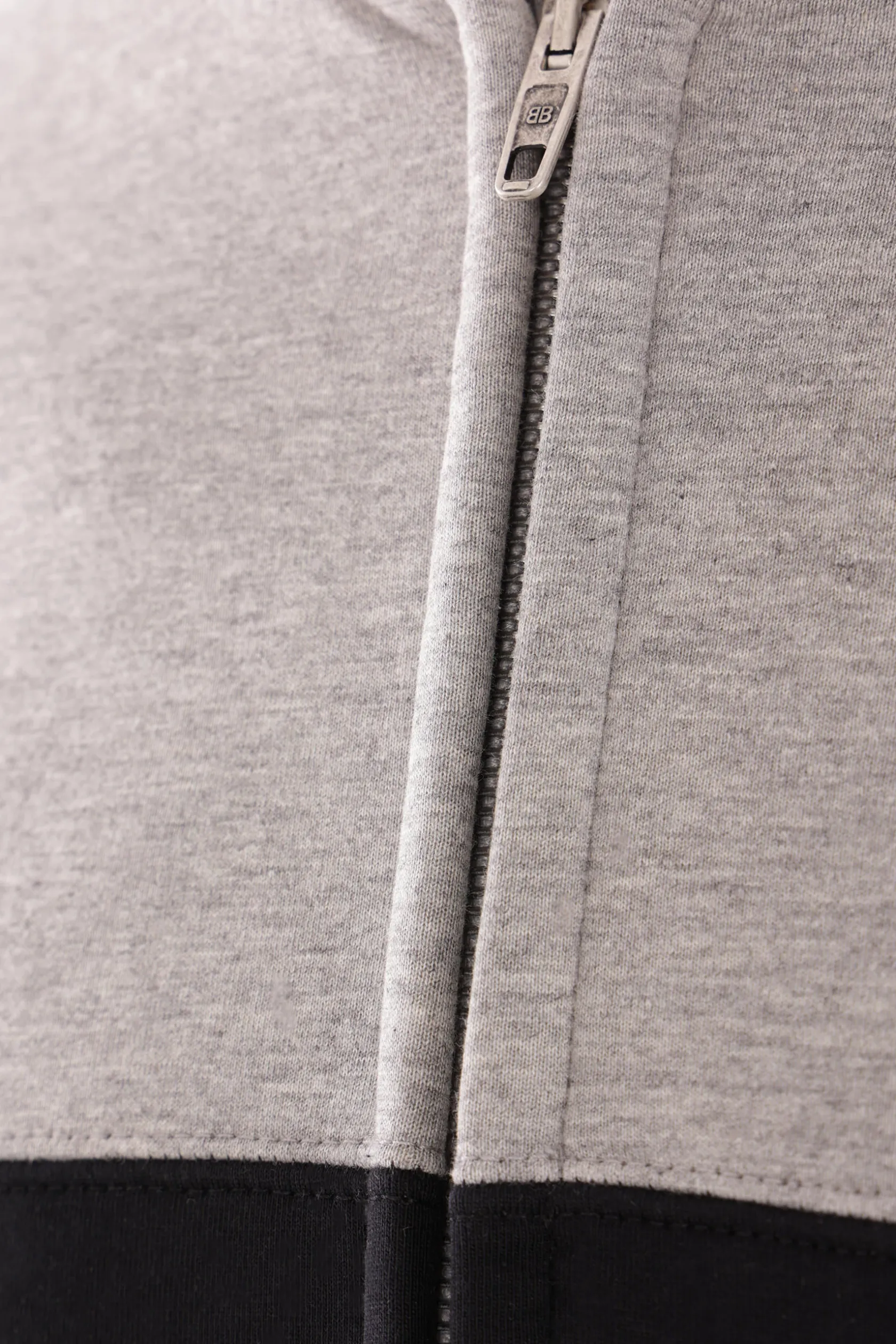 Topwear>BALENCIAGA felpa full-zip in jersey Grigio