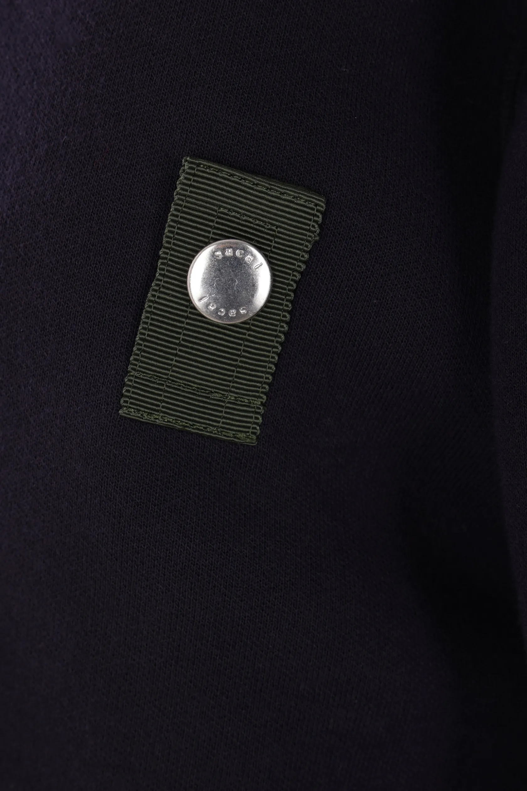 Topwear>SACAI felpa full-zip in jersey e nylon Blu