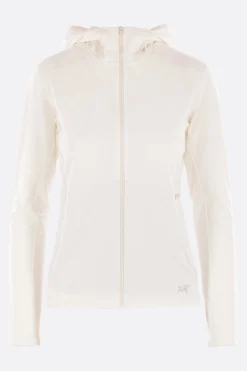 Topwear>ARC'TERY X felpa full-zip Kyamite LT in jersey Bianco