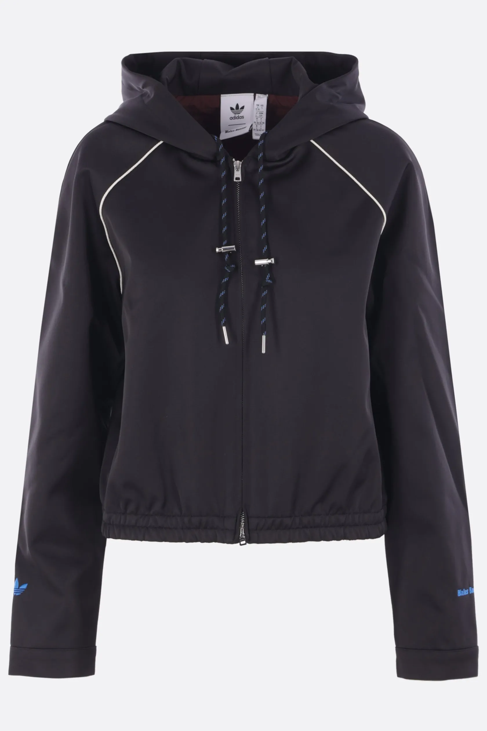 Topwear>ADIDAS X WALES BONNER felpa full-zip WB in raso Nero