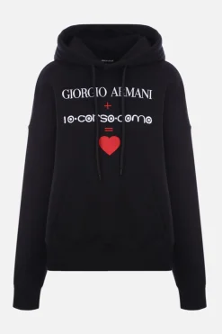 Topwear>GIORGIO ARMANI - 10 CORSO COMO felpa in cotone Nero