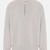 Topwear>JW ANDERSON felpa half-zip in jersey Grigio