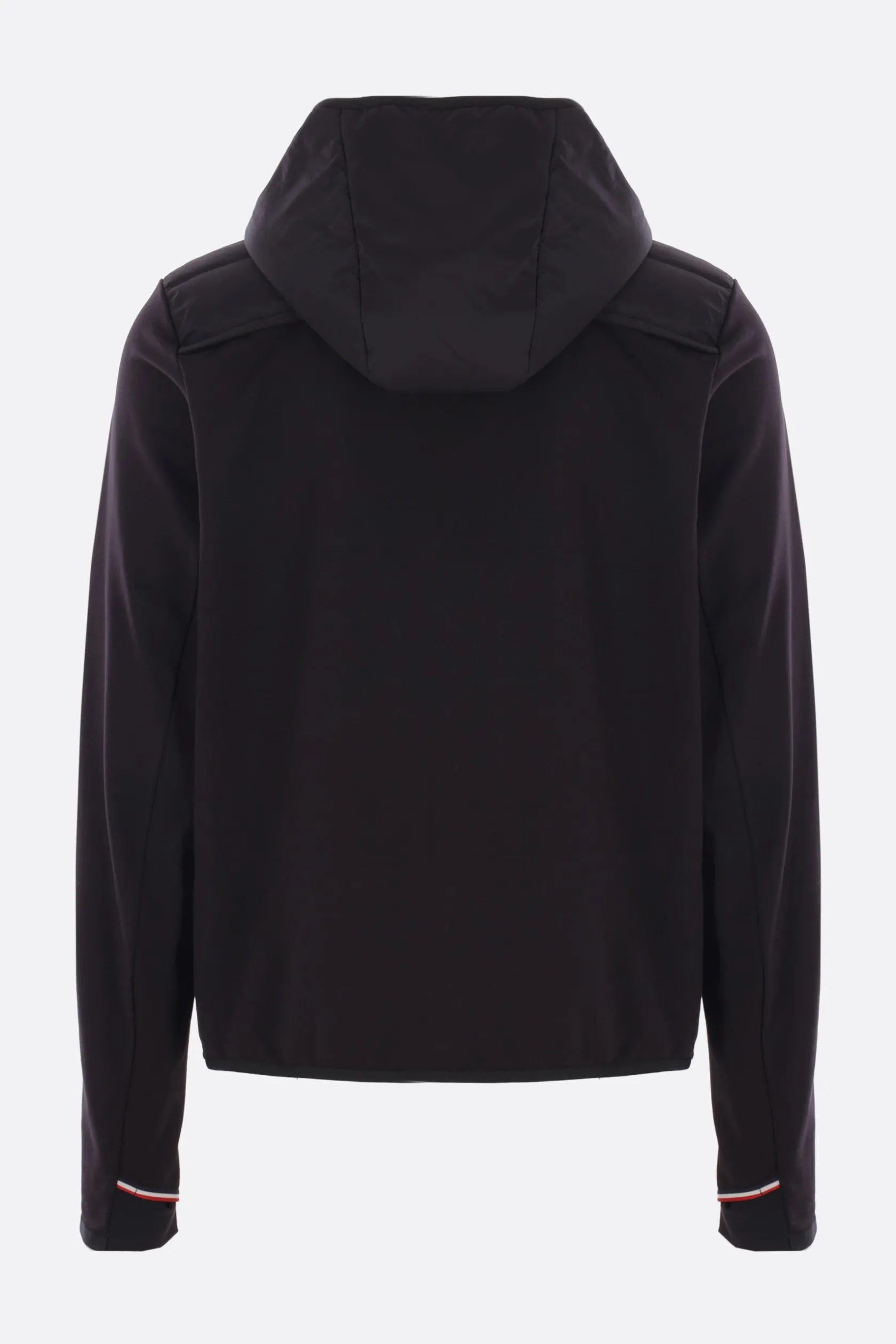 Topwear>MONCLER GRENOBLE felpa imbottita in jersey e nylon Nero