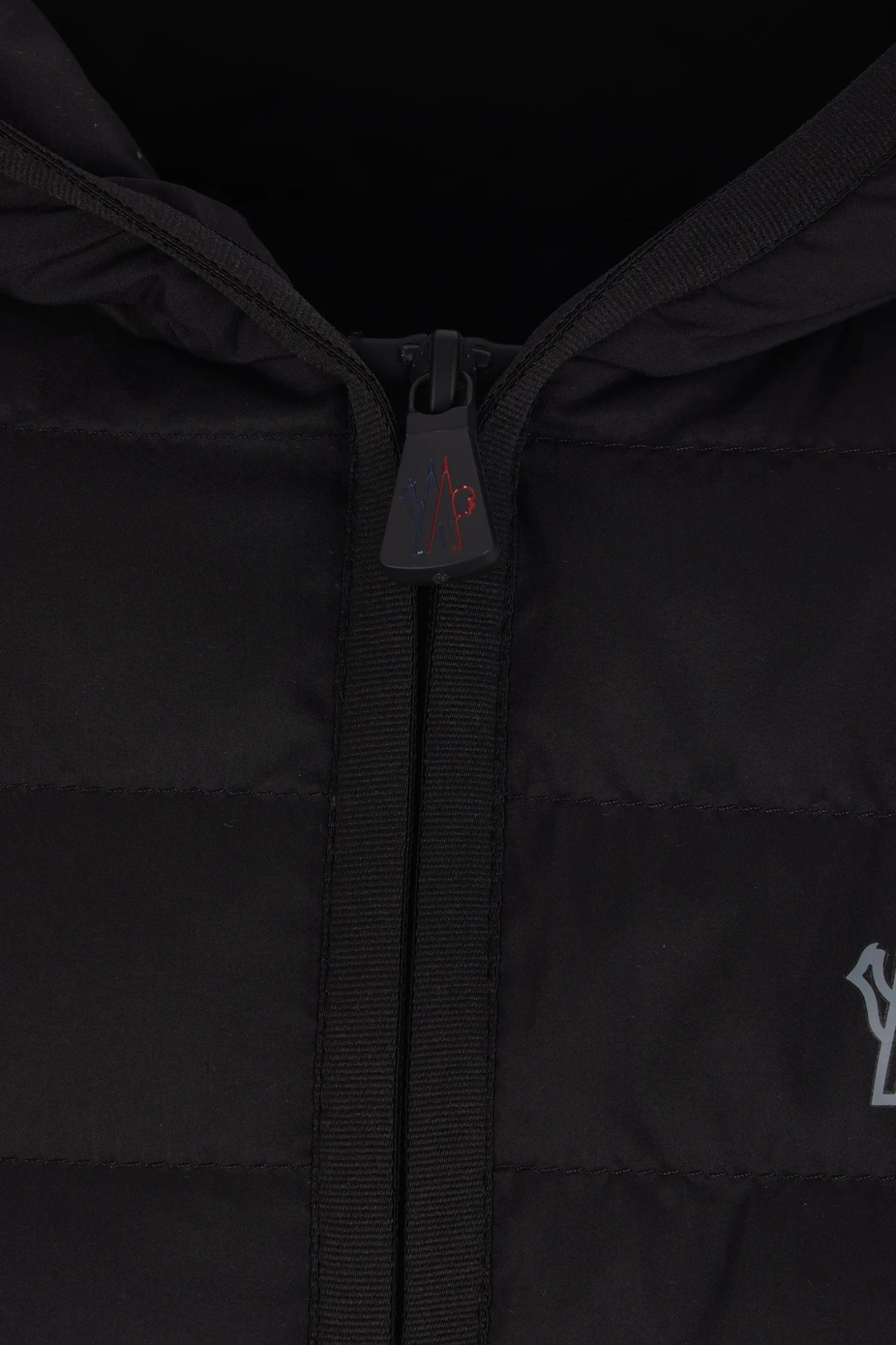 Topwear>MONCLER GRENOBLE felpa imbottita in jersey e nylon Nero