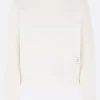 Topwear>THOM BROWNE felpa in jersey a rovescio Bianco