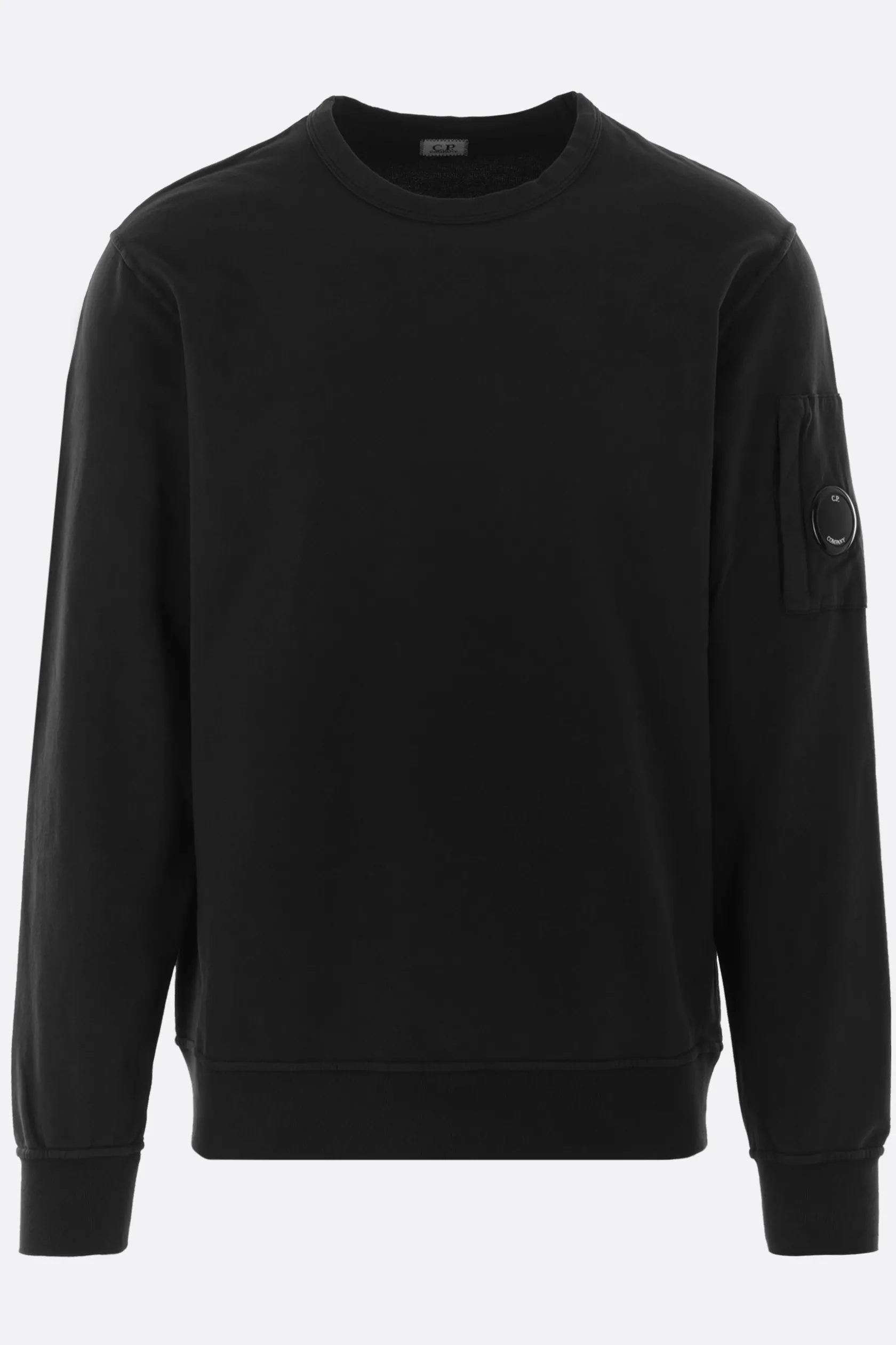 Topwear>C.P. COMPANY felpa in jersey leggero Nero
