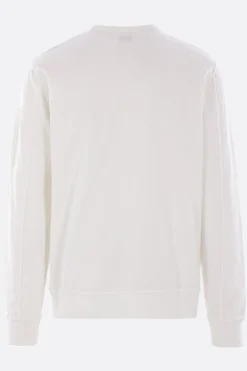 Topwear>C.P. COMPANY felpa in jersey leggero Bianco
