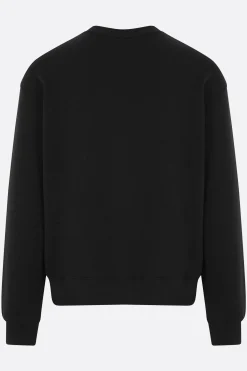 Topwear>MAISON KITSUNÉ felpa in jersey patch logo Speedy Fox Nero