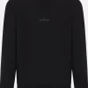 Topwear>STONE ISLAND felpa in jersey stampa logo Nero