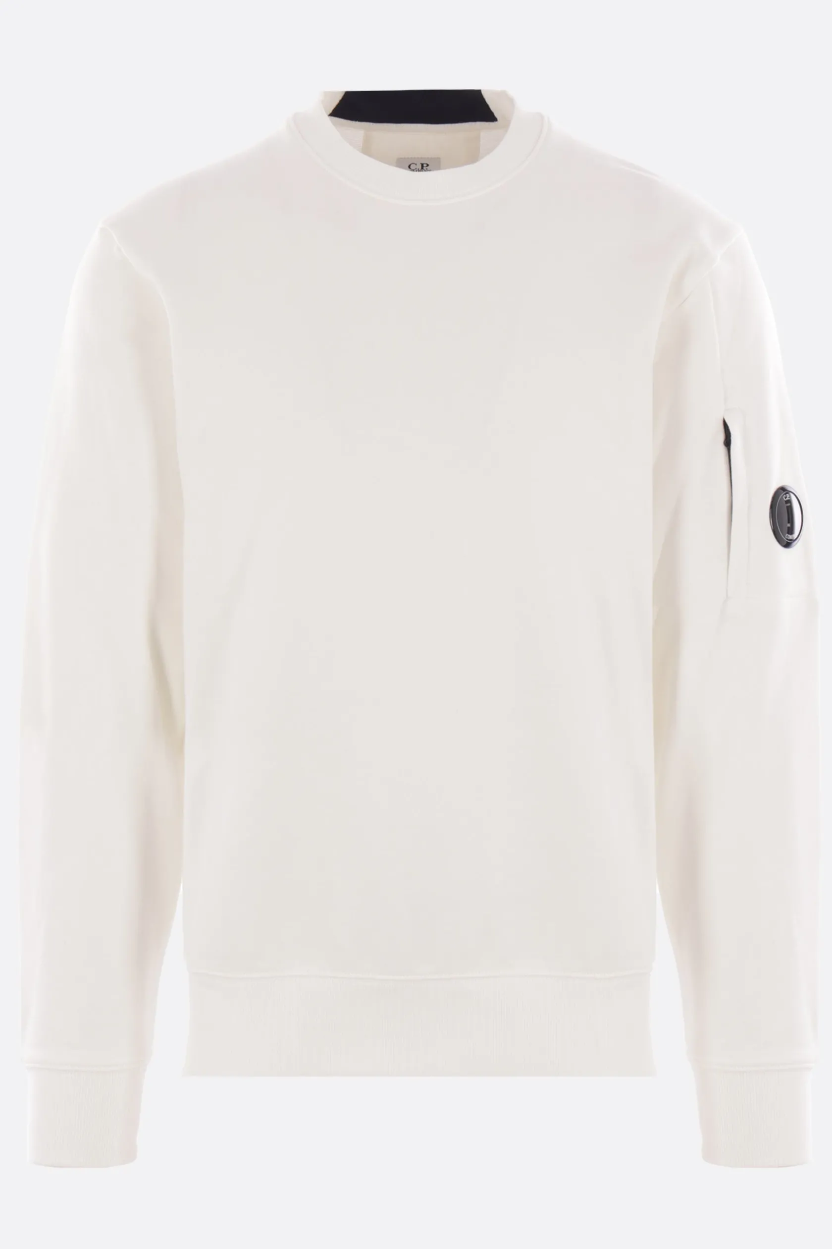 Topwear>C.P. COMPANY felpa Lens in jersey Bianco