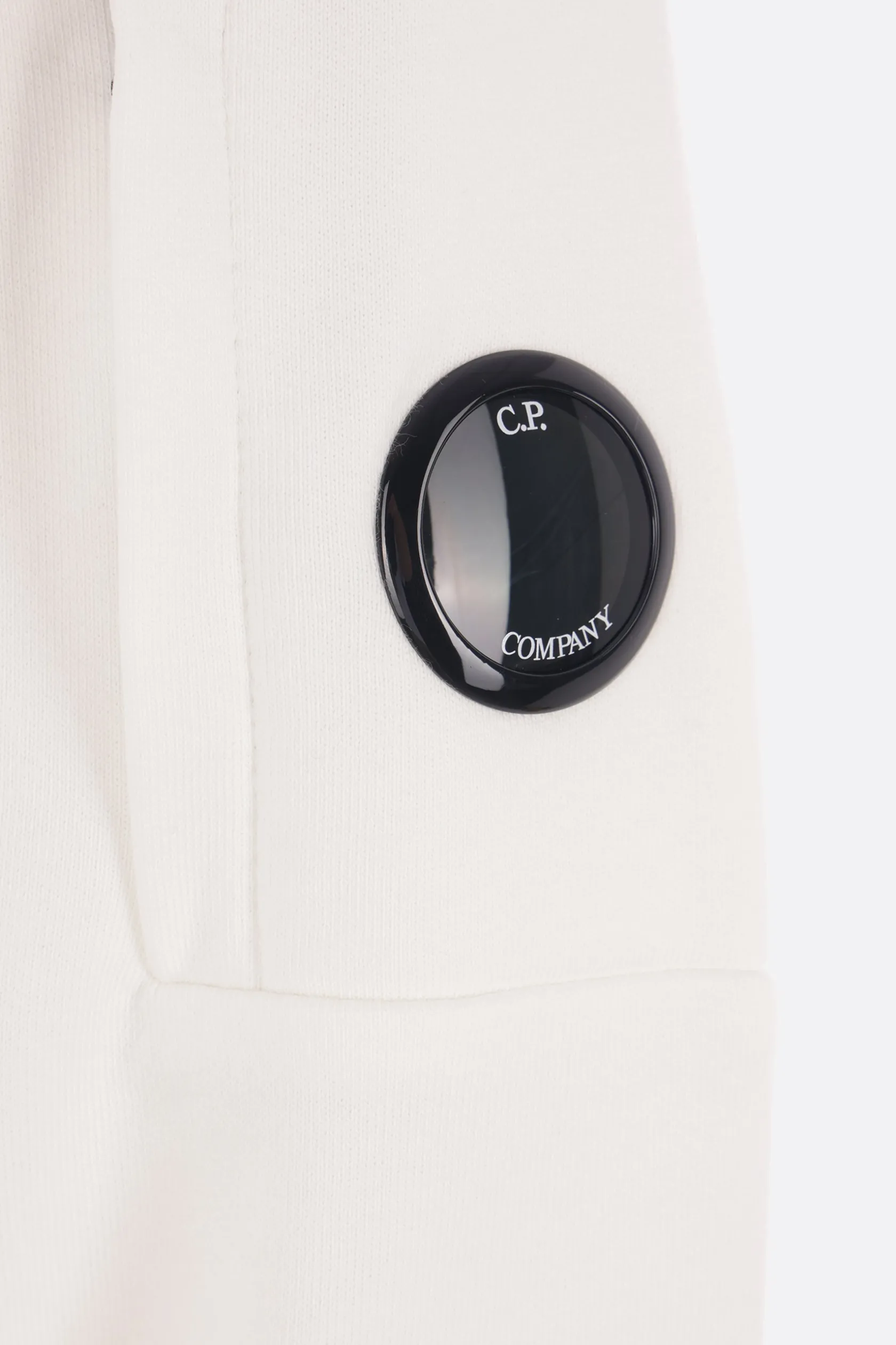 Topwear>C.P. COMPANY felpa Lens in jersey Bianco