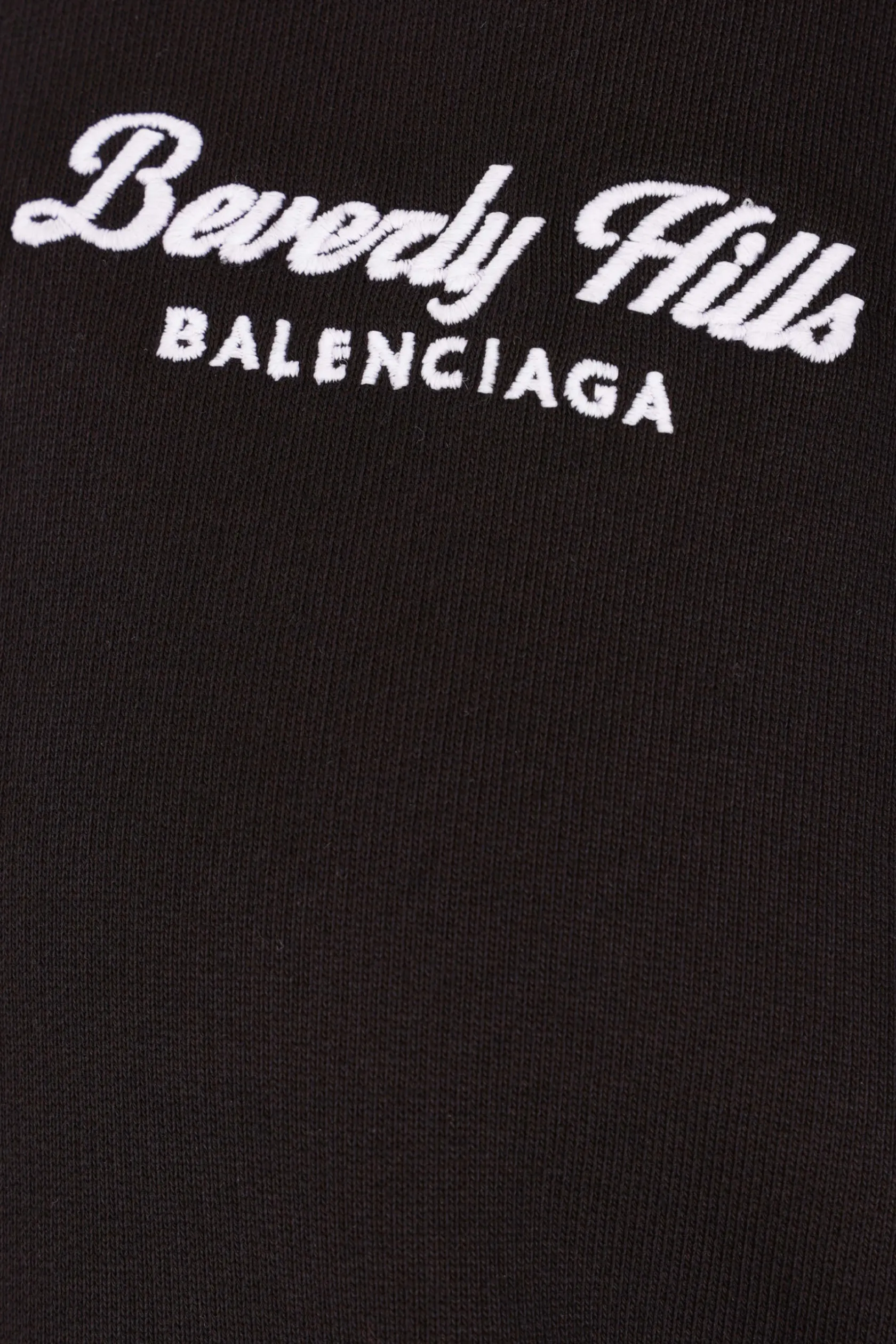 Topwear>BALENCIAGA felpa oversize Beverly Hills in jersey Nero