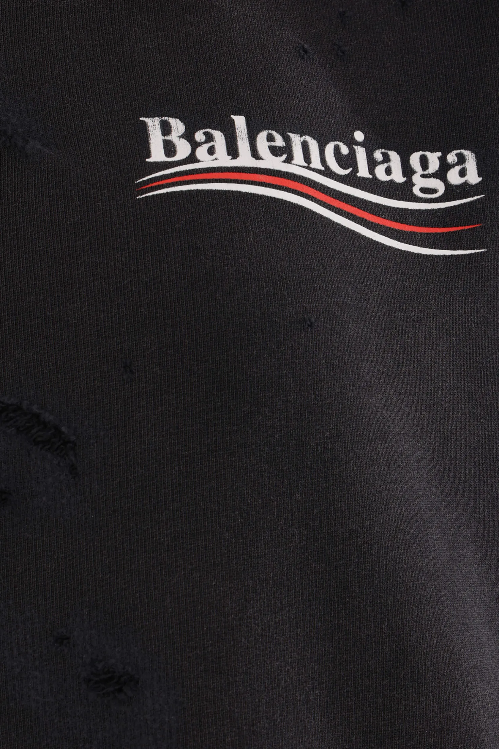 Topwear>BALENCIAGA felpa oversize Political Campaign in jersey Nero