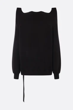 Topwear>RICK OWENS DRKSHDW felpa oversize Tecsweat in jersey Nero
