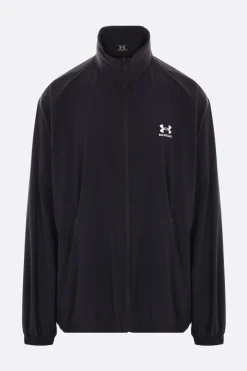 Capispalla>BALENCIAGA giacca a vento oversize Under Armour® in nylon stretch Nero