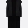 Capispalla>YOHJI YAMAMOTO giacca aperta in flanella di lana Nero