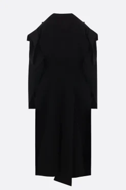 Capispalla>YOHJI YAMAMOTO giacca aperta in flanella di lana Nero