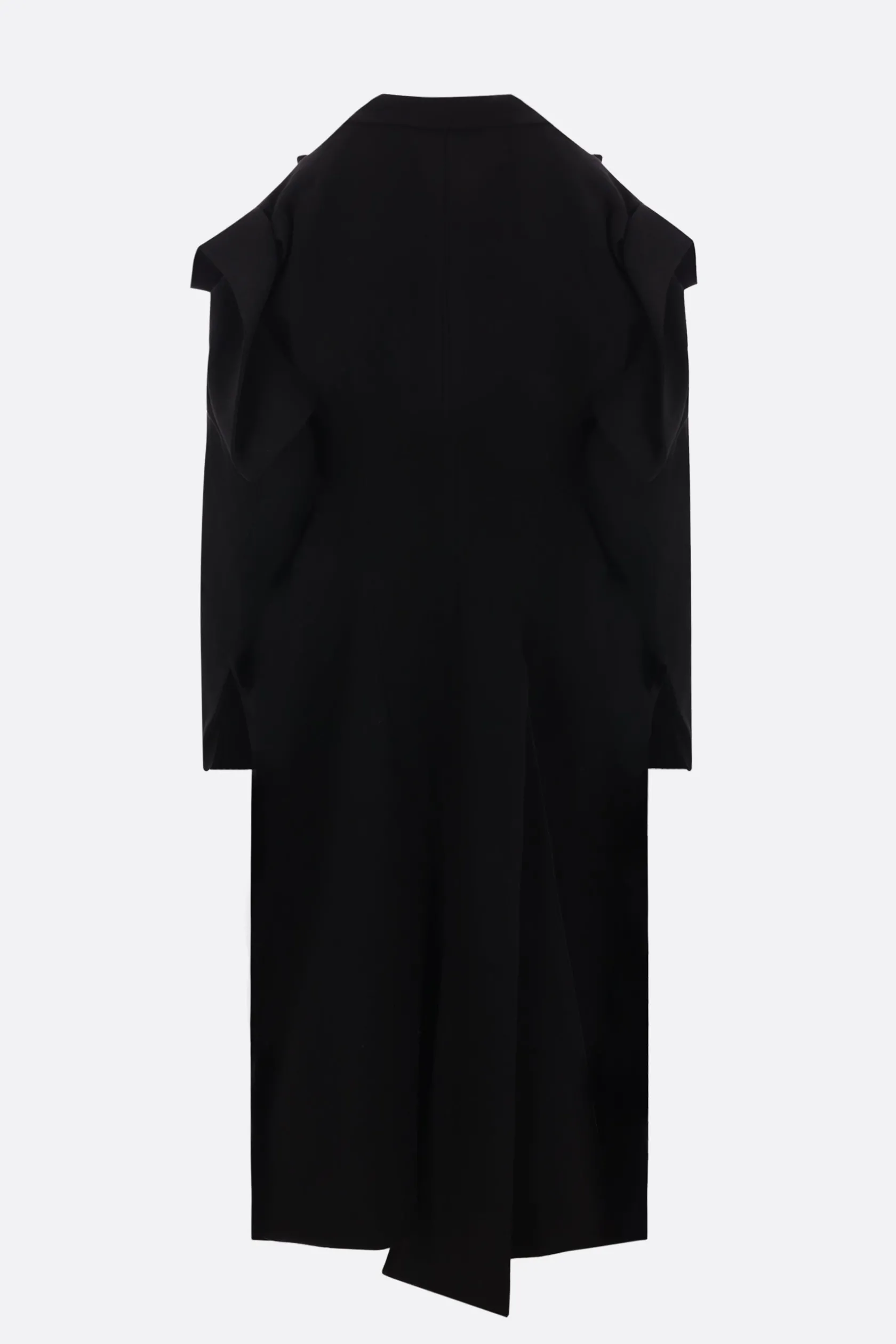 Capispalla>YOHJI YAMAMOTO giacca aperta in flanella di lana Nero