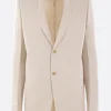 Capispalla>RICK OWENS giacca Dirt Tailored in lino Bianco
