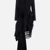 Capispalla>YOHJI YAMAMOTO giacca Disentanglement Puzzle in gabardine e voile Nero