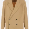 Capispalla>DRIES VAN NOTEN giacca doppiopetto Caplans in cotone Neutro