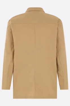 Capispalla>DRIES VAN NOTEN giacca doppiopetto Caplans in cotone Neutro