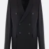 Capispalla>RICK OWENS giacca doppiopetto in lana Nero