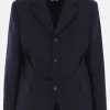 Capispalla>COMME DES GARÇONS COMME des GARÇONS giacca in lana con fondo destrutturato Blu