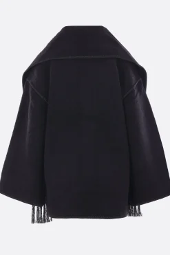 Capispalla>TOTEME giacca in misto lana con sciarpa Nero