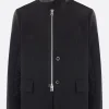 Capispalla>SACAI giacca in misto lana e nylon Nero
