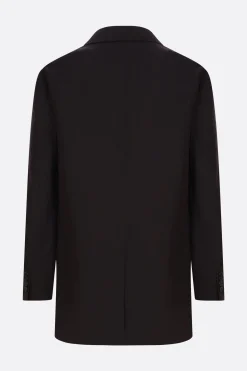 Capispalla>DRIES VAN NOTEN giacca monopetto Blunt in lino e lana Marrone