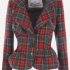 Capispalla>VIVIENNE WESTWOOD giacca monopetto Drunken in lana tartan Multicolor