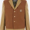 Capispalla>JUNYA WATANABE MAN giacca monopetto in canvas Marrone
