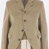 Capispalla>COMME DES GARÇONS COMME des GARÇONS giacca monopetto in gabardine crinkled Marrone
