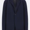Capispalla>CFCL giacca monopetto in maglia Milano Blu