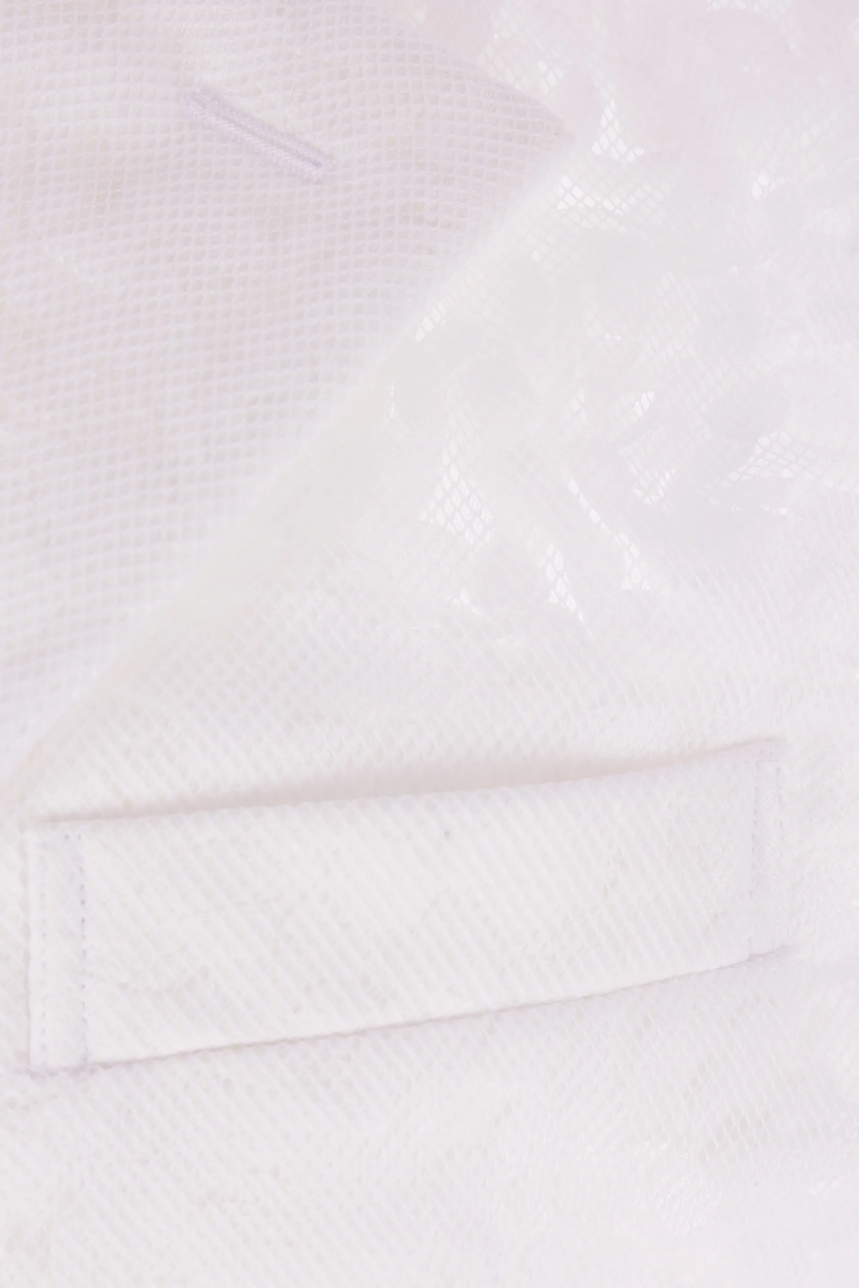 Capispalla>COMME DES GARÇONS giacca monopetto in mesh con dettagli floreali Bianco