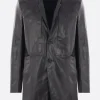 Capispalla>RICK OWENS giacca monopetto Lido in pelle Nero