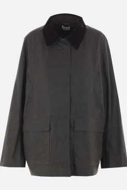 Capispalla>TOTEME giacca oversize in cotone cerato Verde