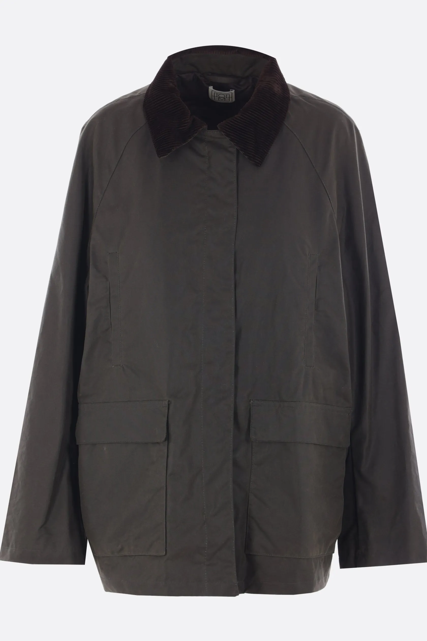 Capispalla>TOTEME giacca oversize in cotone cerato Verde