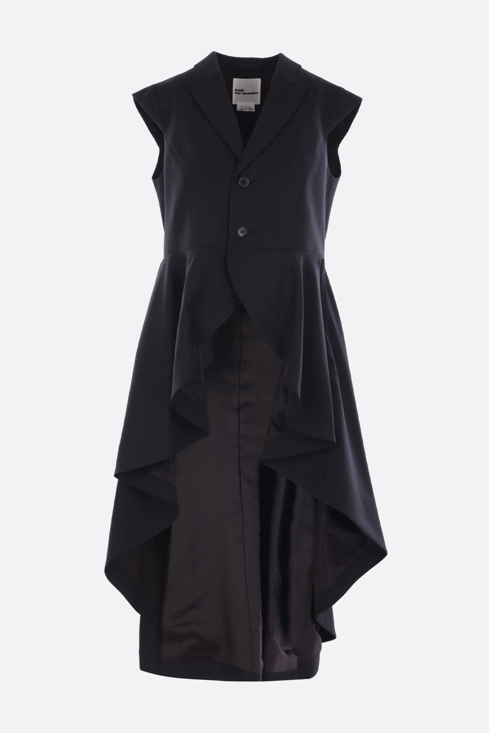 Capispalla>NOIR KEI NINOMIYA giacca smanicata in lana Nero