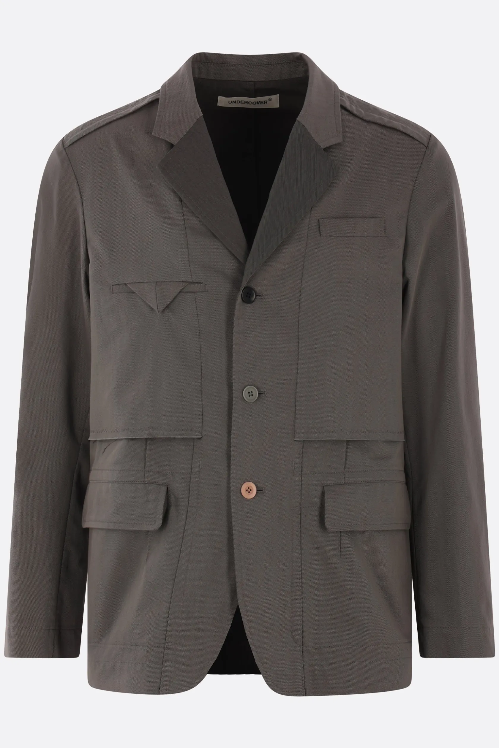 Capispalla>UNDERCOVER giacca utility in gabardine Grigio