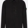 Capispalla>STONE ISLAND giacca-camicia in cotone Nero