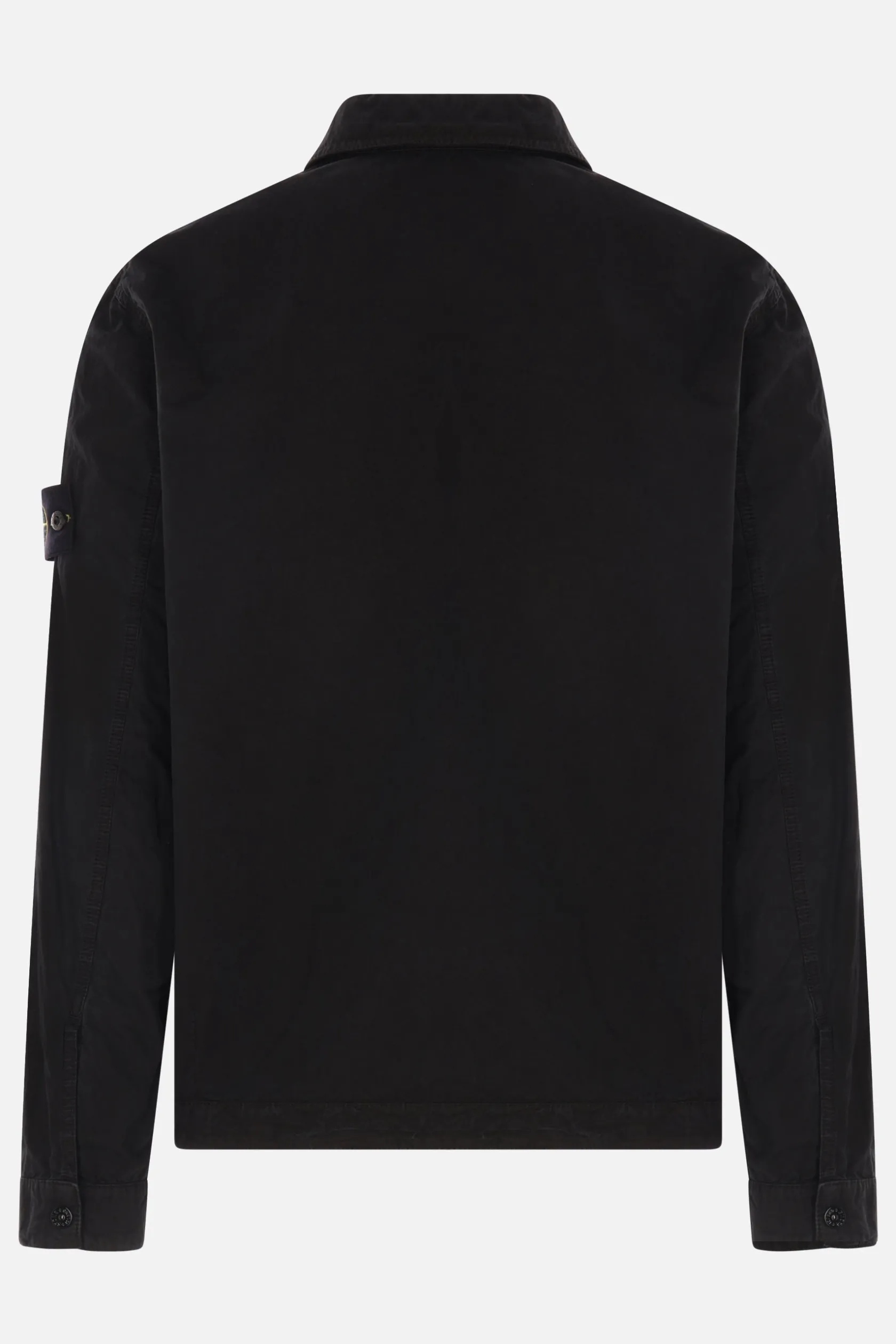 Capispalla>STONE ISLAND giacca-camicia in cotone Nero