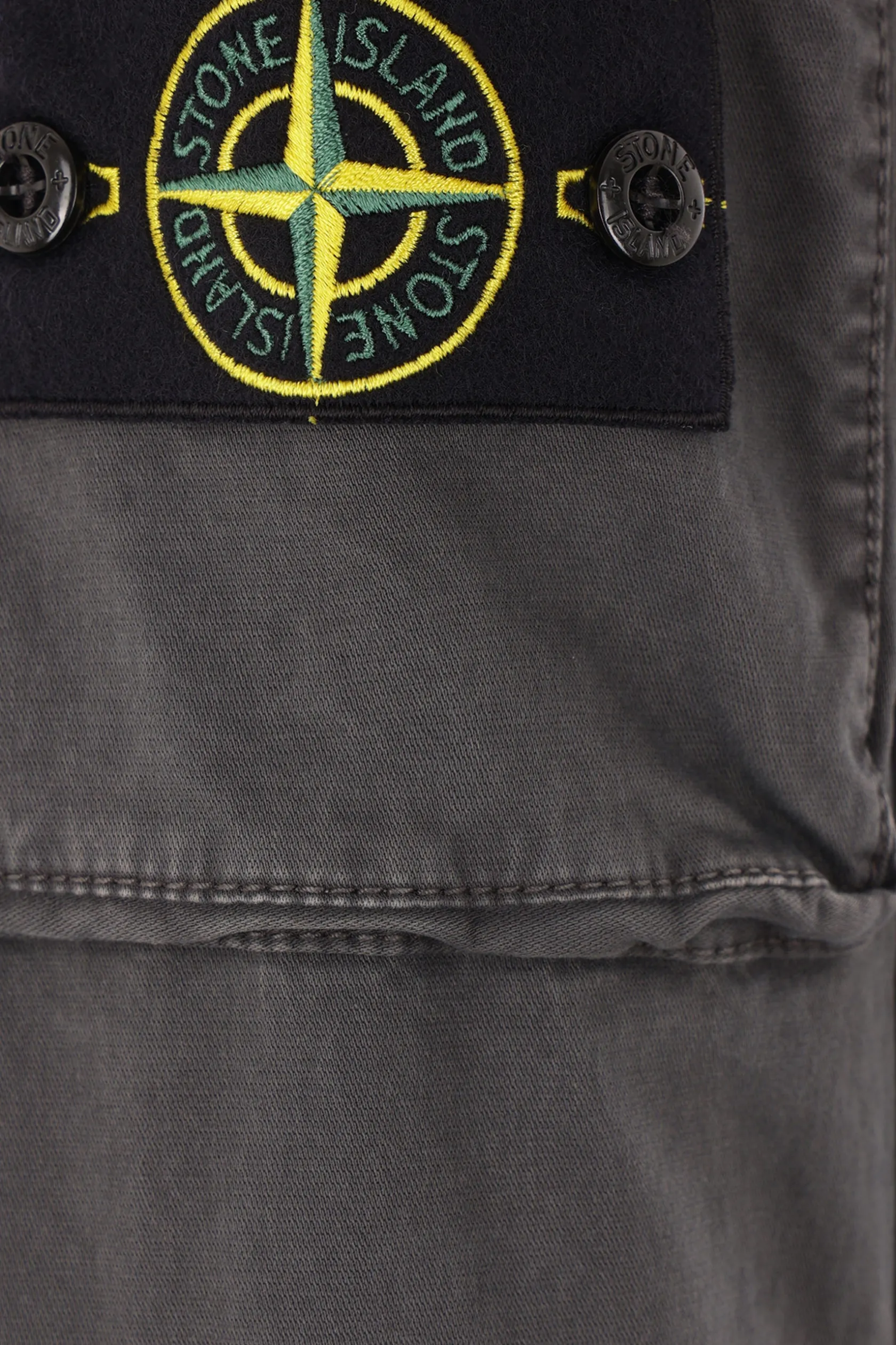 Capispalla>STONE ISLAND giacca-camicia in cotone stretch Grigio