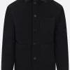 Capispalla>META CAMPANIA COLLECTIVE giacca-camicia in lana Nero