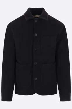 Capispalla>META CAMPANIA COLLECTIVE giacca-camicia in lana Nero