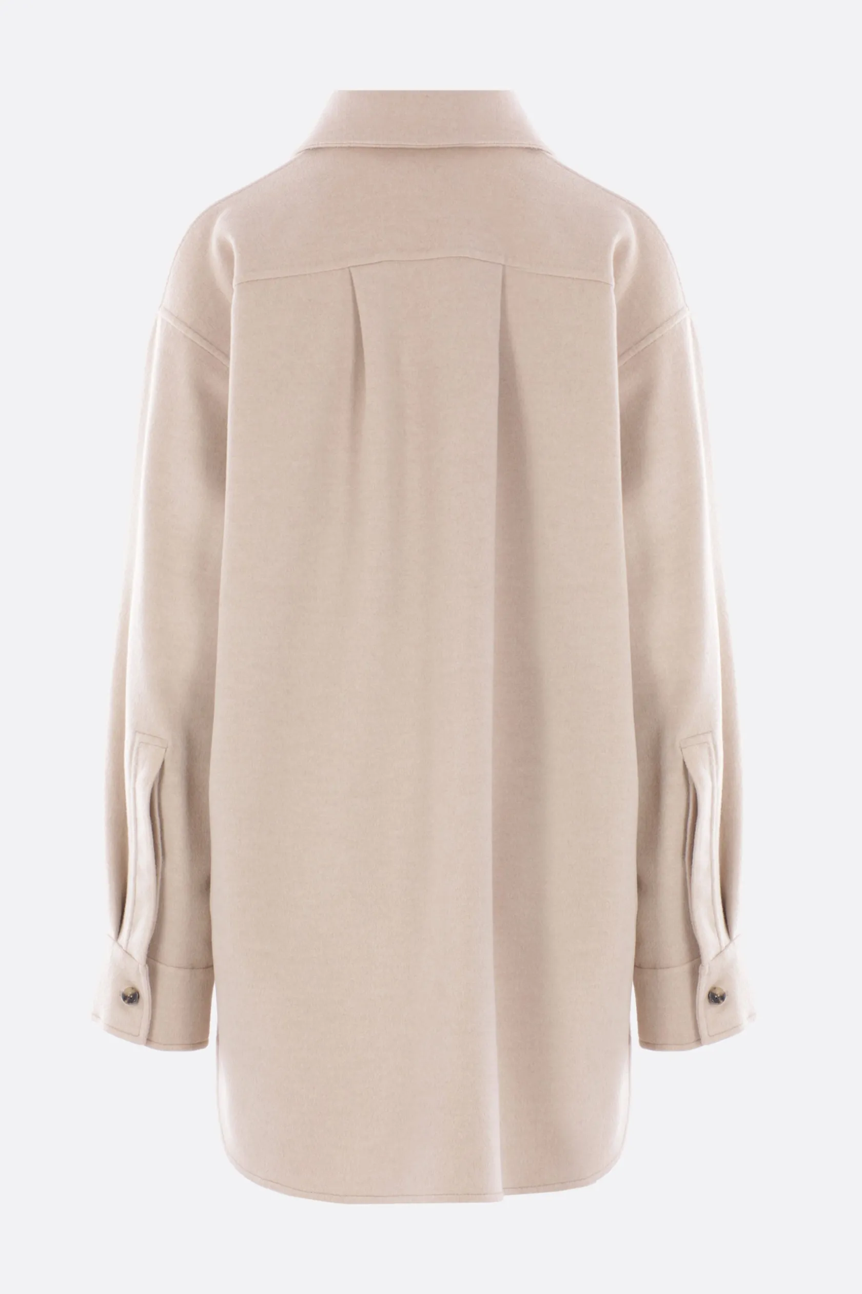 Capispalla>LOEWE giacca-camicia in lana e cashmere Neutro