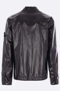 Capispalla>STONE ISLAND giacca-camicia in Mussola Gommata -TC Nero
