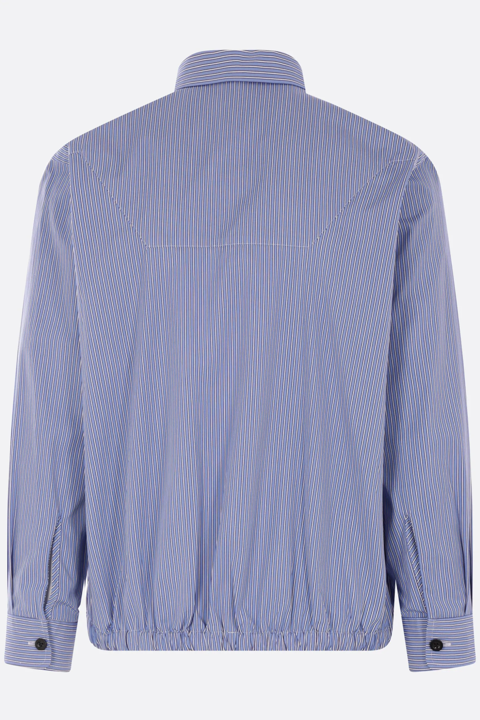 Capispalla>SACAI giacca-camicia in popeline a righe Blu