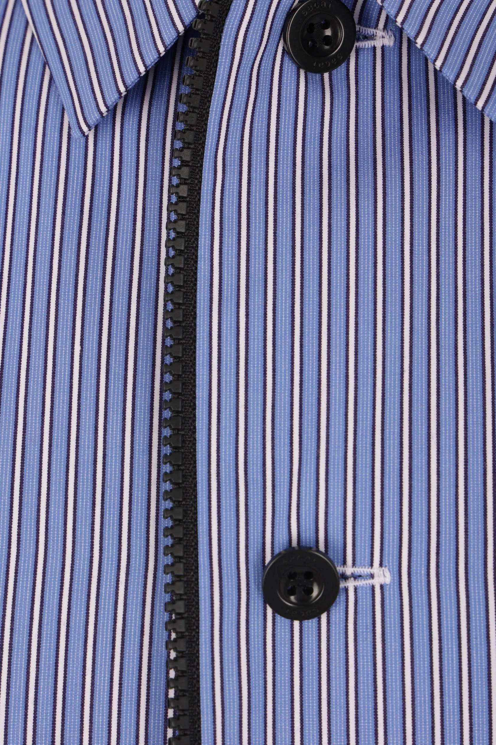 Capispalla>SACAI giacca-camicia in popeline a righe Blu